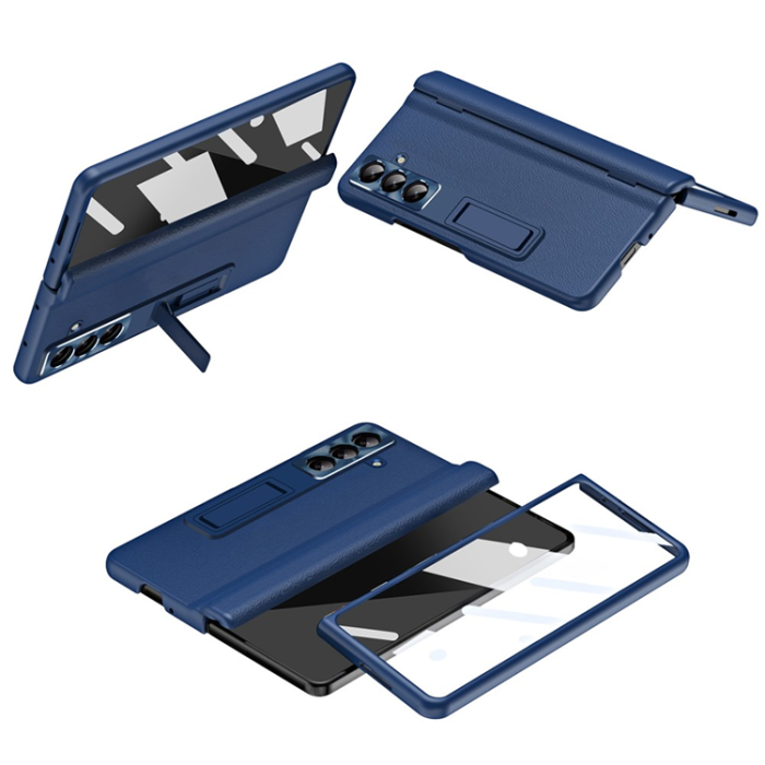 A-One Brand - Galaxy Z Fold 7 Mobilskal Kickstand - Blå