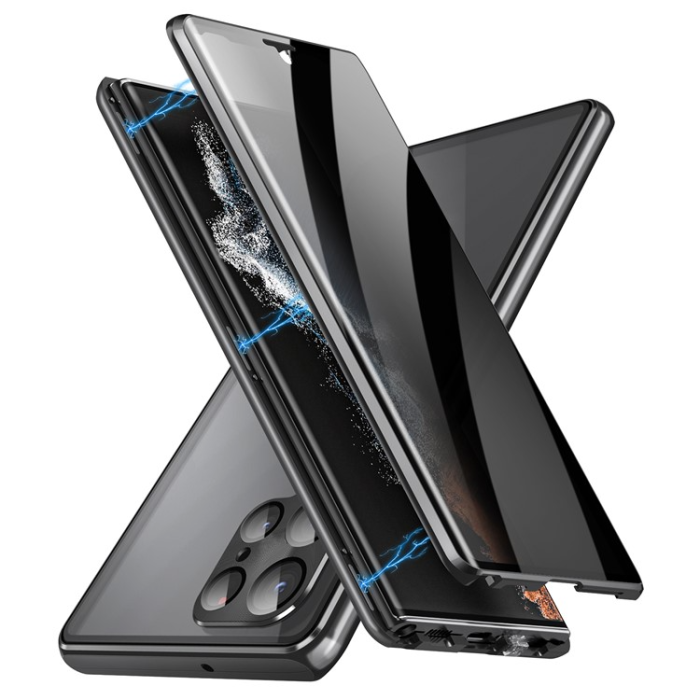 A-One Brand - Galaxy S23 Ultra Mobilskal Privacy Magnetic - Svart