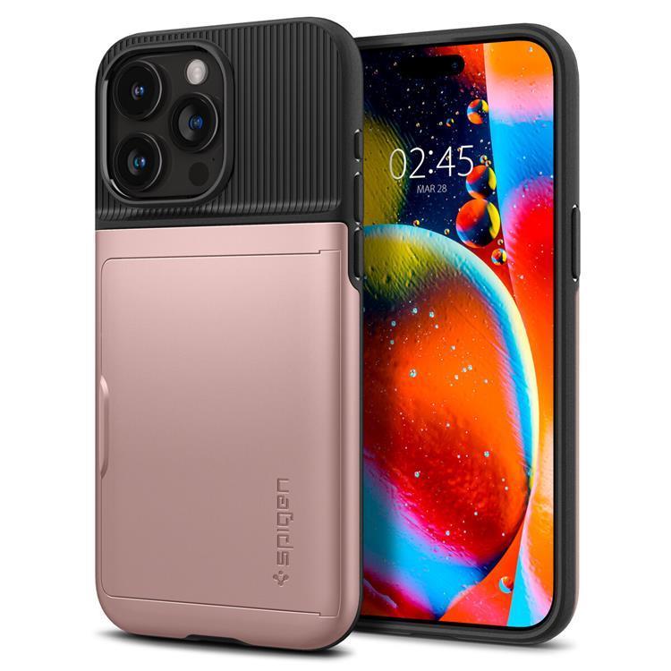 Spigen iPhone 15 Pro Max Mobilskal Slim Armor CS - Rosa | 2353 | AlltMobil