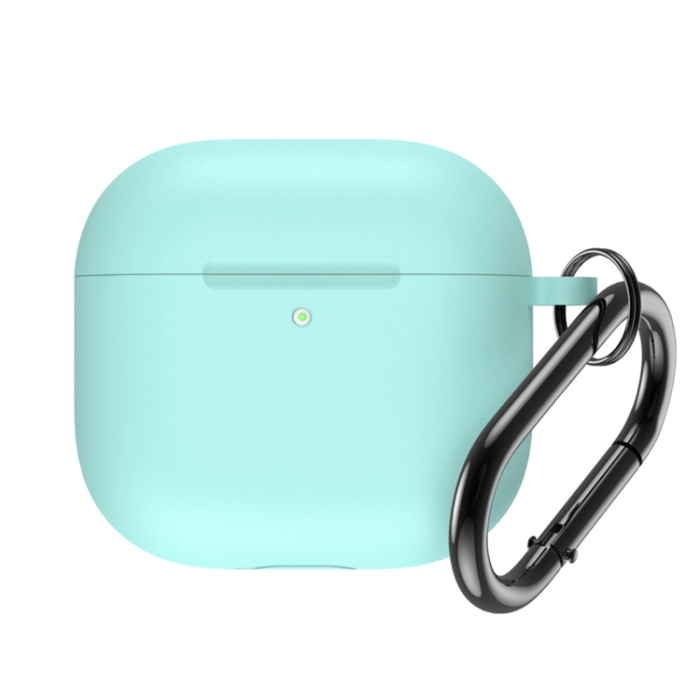 OEM - Airpods 4 Skal Silikon med Carabiner - Grön