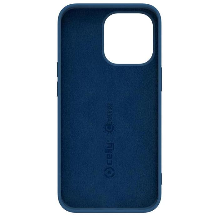 Celly - CELLY iPhone 14 Pro Skal Cromo Soft Rubber - Blå