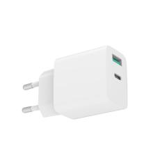 QUALO - QUALO Snabbladdare 30W 1xUSB-C 1xUSB-A Återvinning - Vit