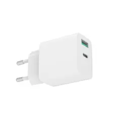 QUALO - QUALO Snabbladdare 30W 1xUSB-C 1xUSB-A Återvinning - Vit