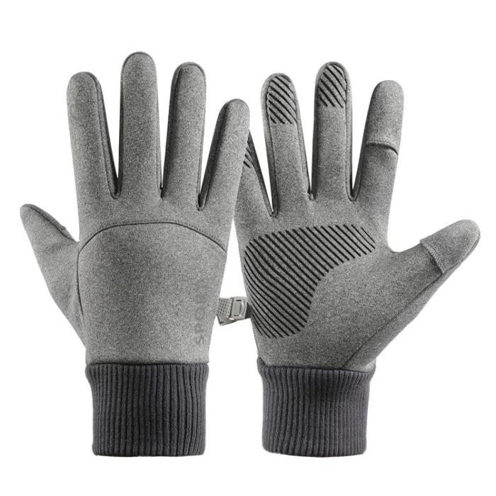 OEM - Insulated Sports Mobil Touchvantar/Handskar För Herr - Grå