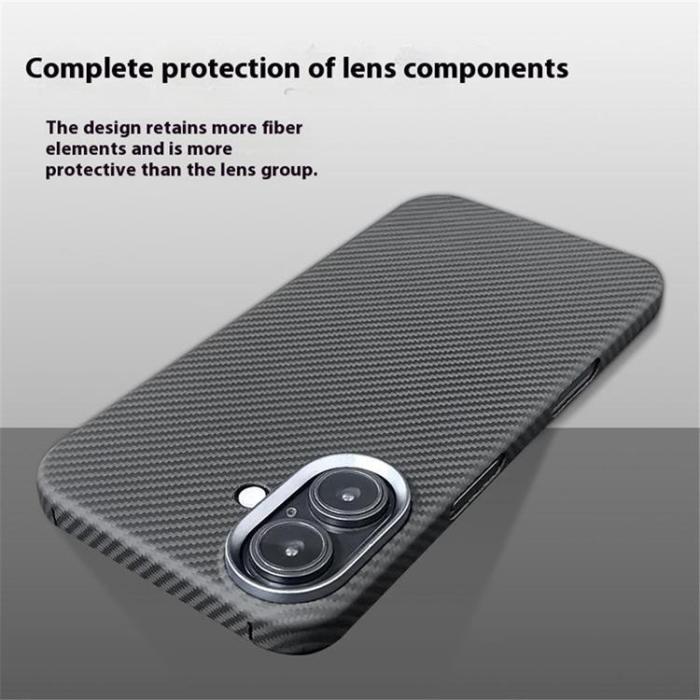 A-One Brand - iPhone 16 Plus Mobilskal 600D Fine Texture Aramid Fiber