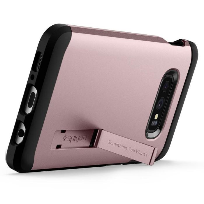 UTGATT4 - SPIGEN Tough Armor Skal till Samsung Galaxy S10E - RoséGuld