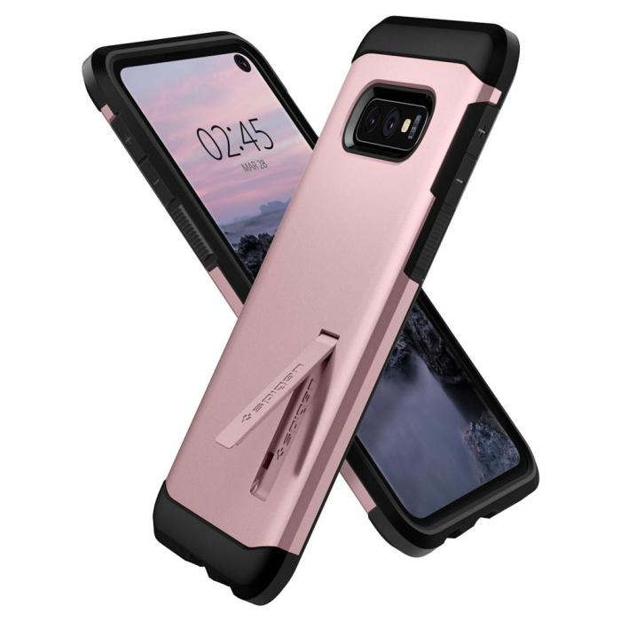 UTGATT4 - SPIGEN Tough Armor Skal till Samsung Galaxy S10E - RoséGuld