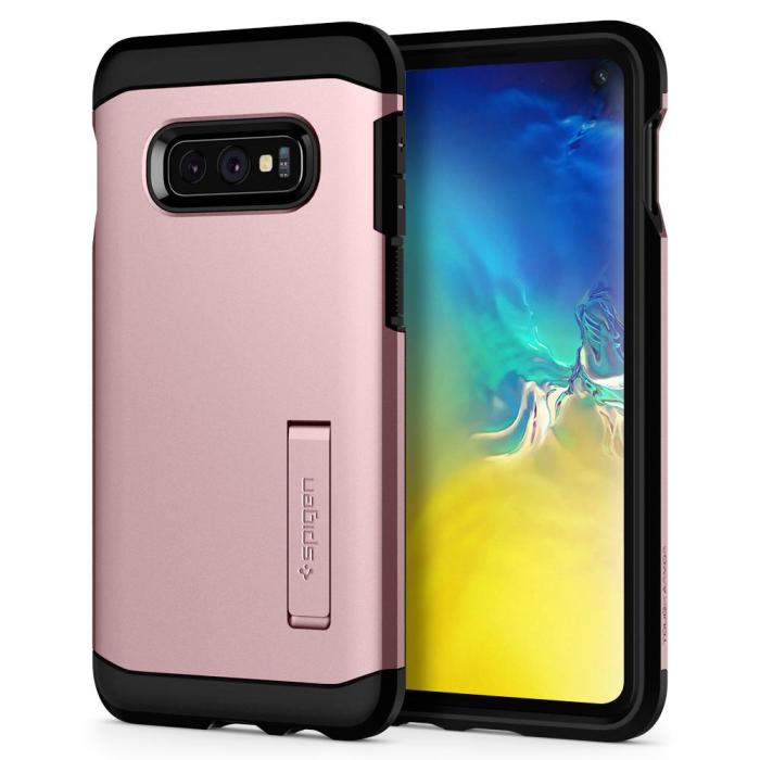 UTGATT4 - SPIGEN Tough Armor Skal till Samsung Galaxy S10E - RoséGuld