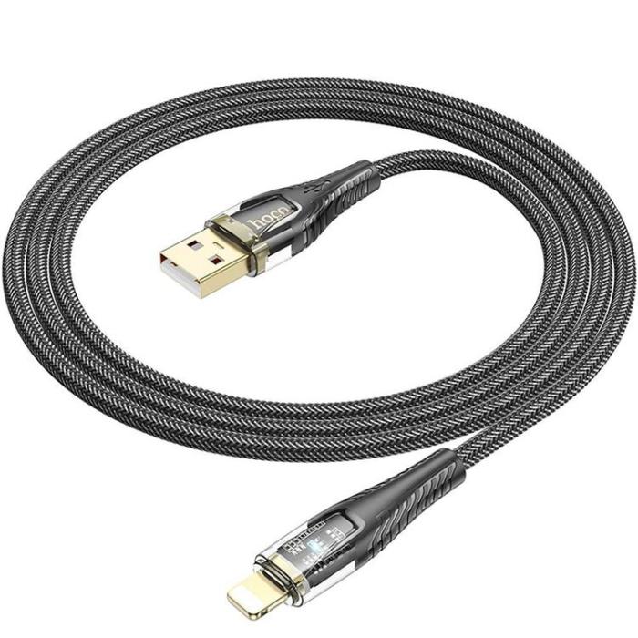 Hoco - HOCO USB-A till Lightning Kabel 2.4A 1.2m U121 - Svart
