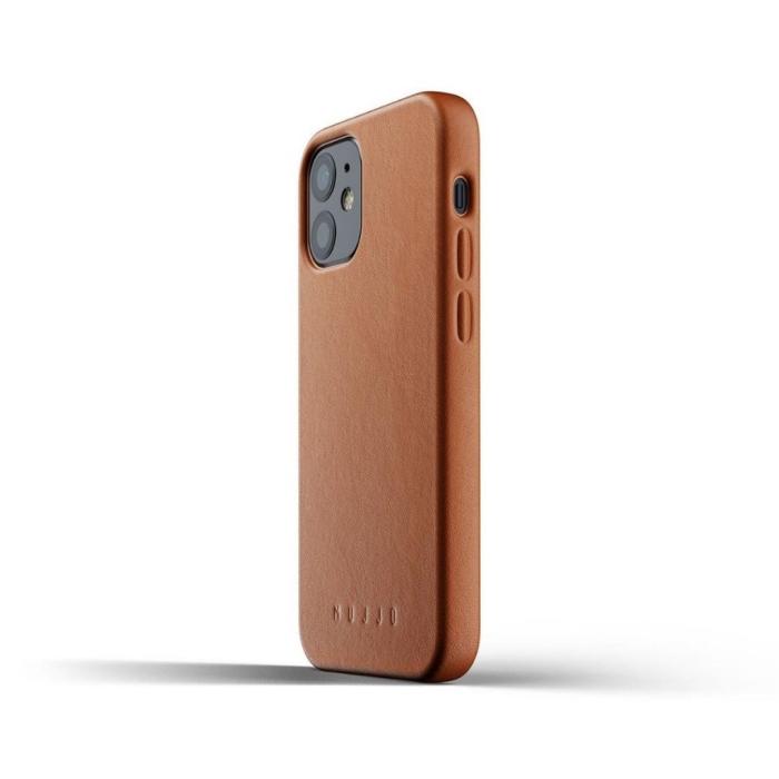 UTGATT1 - Mujjo Full Leather Case till iPhone 12 Mini - Tan