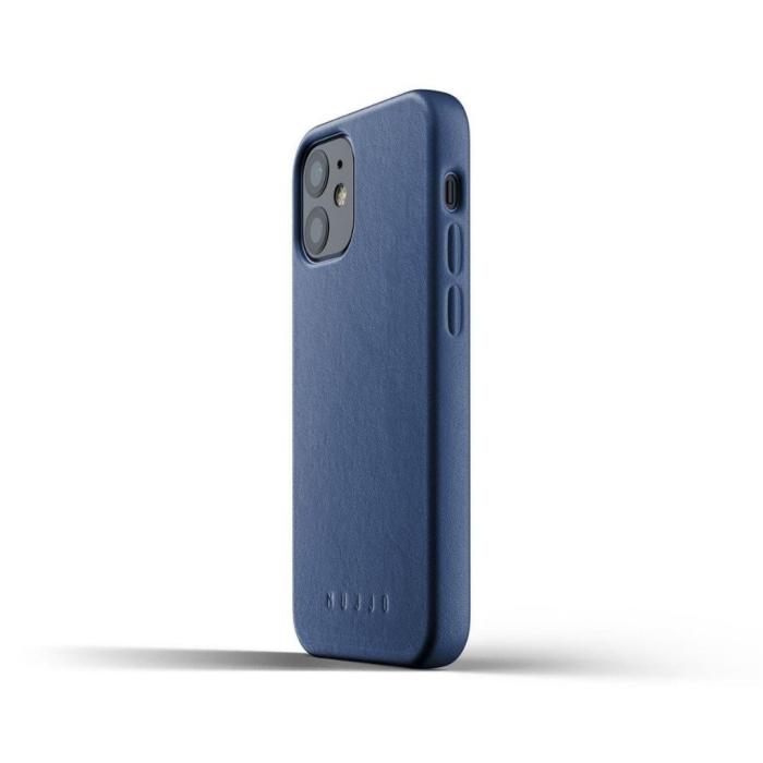 UTGATT5 - Mujjo Full Leather Case till iPhone 12 Mini - Monacoblå