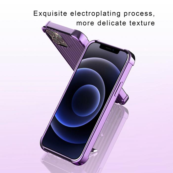 UTGATT1 - Suitcase Shaped Shockproof Skal iPhone 12 & 12 Pro- Lila
