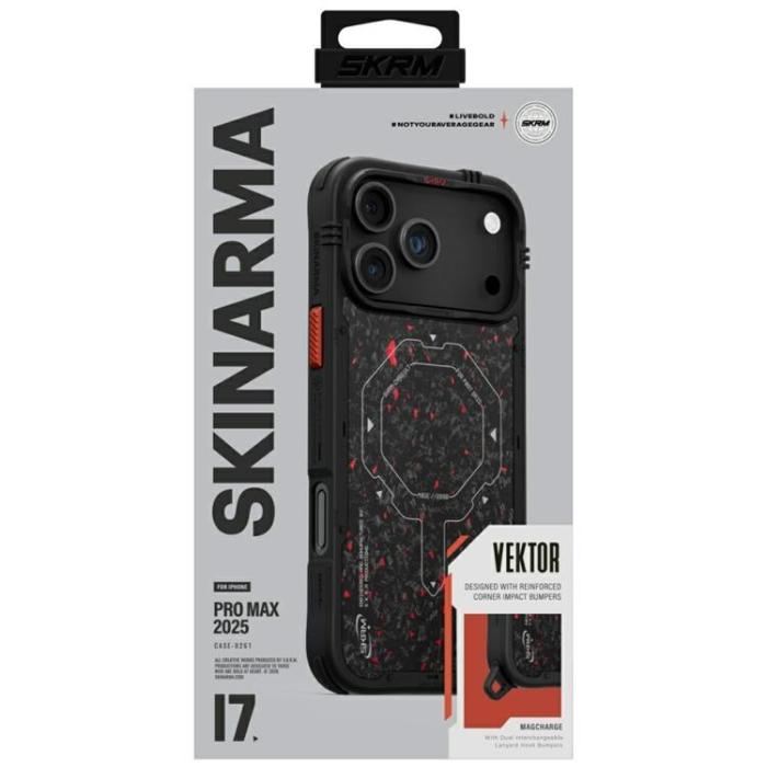 Skinarma - Skinarma iPhone 17 Pro Max Mobilskal MagSafe Vektor - Svart