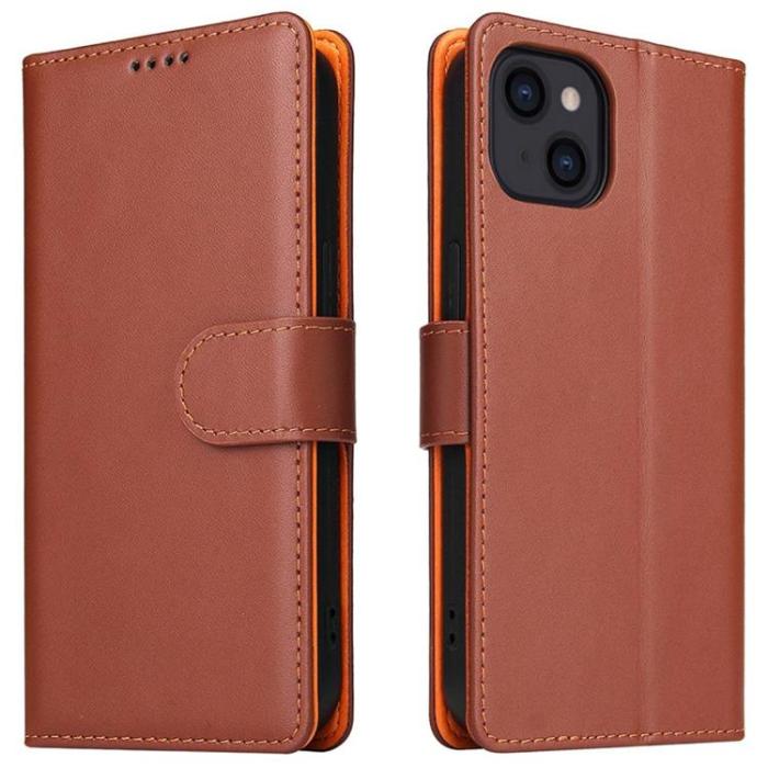 OEM - iPhone 14 Pro Max Plånboksfodral Dual Flip - Brun