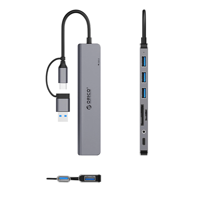 ORICO - Orico Hubb 4xUSB-A 1xUSB-C 2.0 1x3.5mm Audio 2xTF&SD