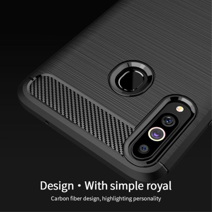 Mofi - MOFI Carbon Fiber Samsung Galaxy A20s - Blå