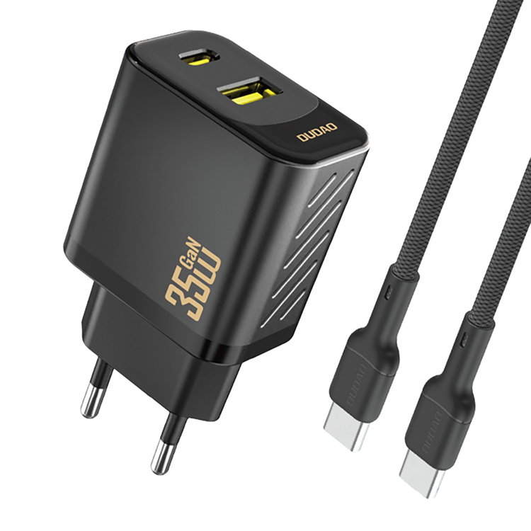 Dudao Snabbladdare USB-A/USB-C 35W med USB-C Kabel (Svart) | 505295 | AlltMobil