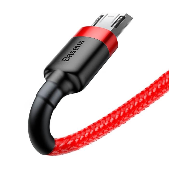 BASEUS - Baseus Cafule microUSB kabel QC3.0 2.4A 1M Röd