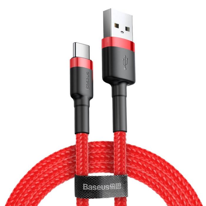 BASEUS - Baseus Cafule USB-C till USB-A kabel QC 3.0 2A 3m Röd
