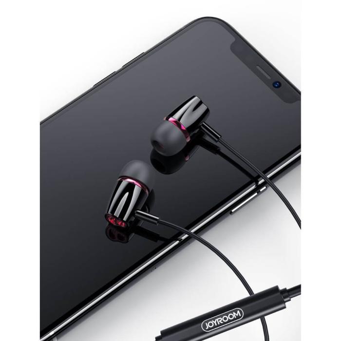 Joyroom - Joyroom in-ear earphones 3.5mm mini jack remote/microphone Svart