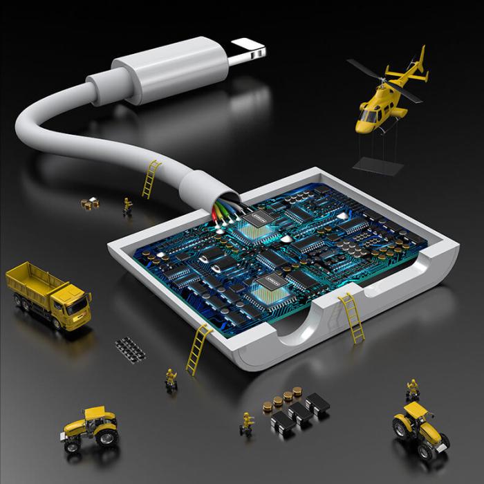 Joyroom - Joyroom Lightning - 2x Lightning headphone adapter Vit