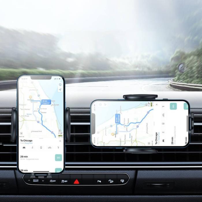Joyroom - Joyroom mechanical car phone holder air vent Svart