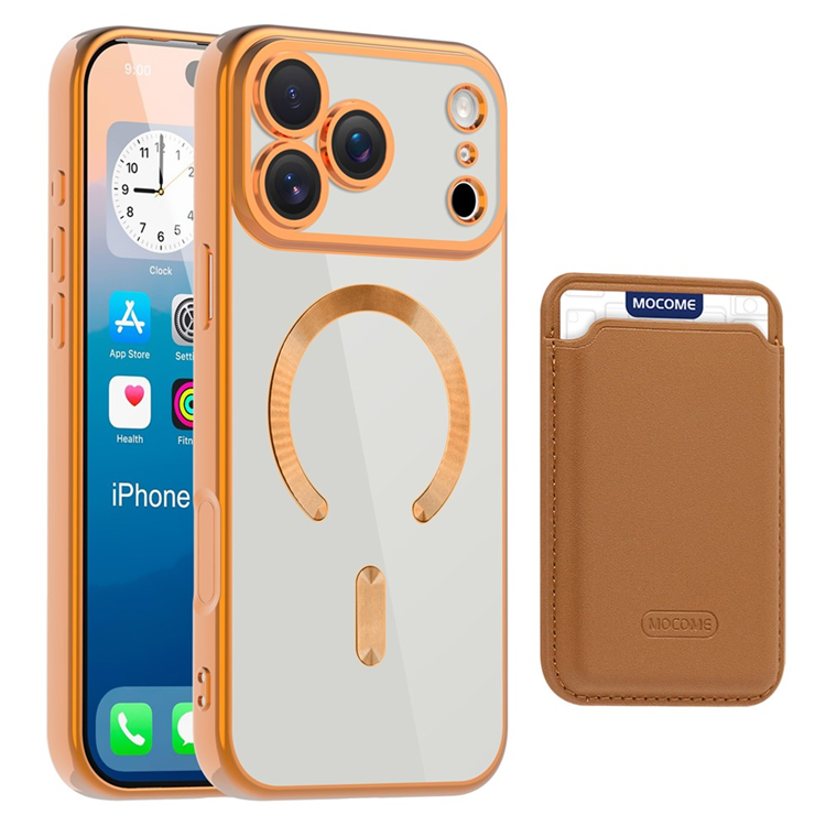 Mobilskal till iPhone 17 Pro Max MagSafe Korthållare TPU + PC - Orange | 2353 | AlltMobil