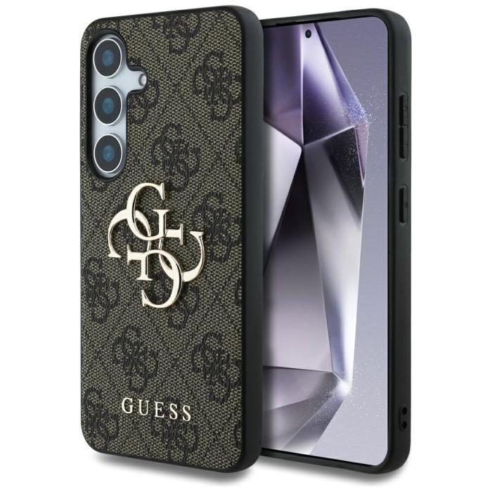 Guess - Guess Mobilskal till Galaxy S25 Plus MagSafe Big 4G Classic - Brun