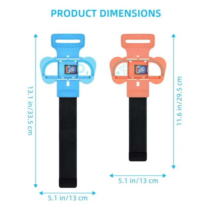 JYS - JYS 2st Nintendo Switch 2 Joy-Con Sportarmband - Röd/Blå