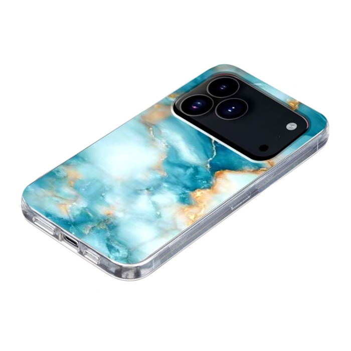 A-One Brand - iPhone 17 Pro Mobilskal Marble Pattern Printing Soft - Blå