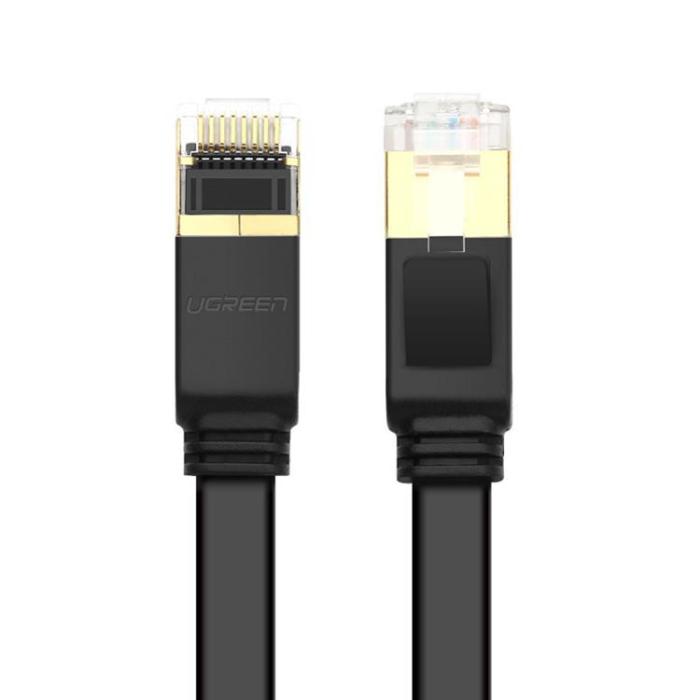 UTGATT - Ugreen Flat RJ45 Cat 7 Nätverkskabel 10m - Svart