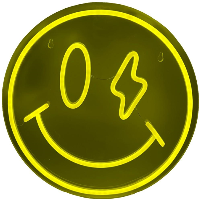 Beline - Beline Neon Light Smiling Face - Gul