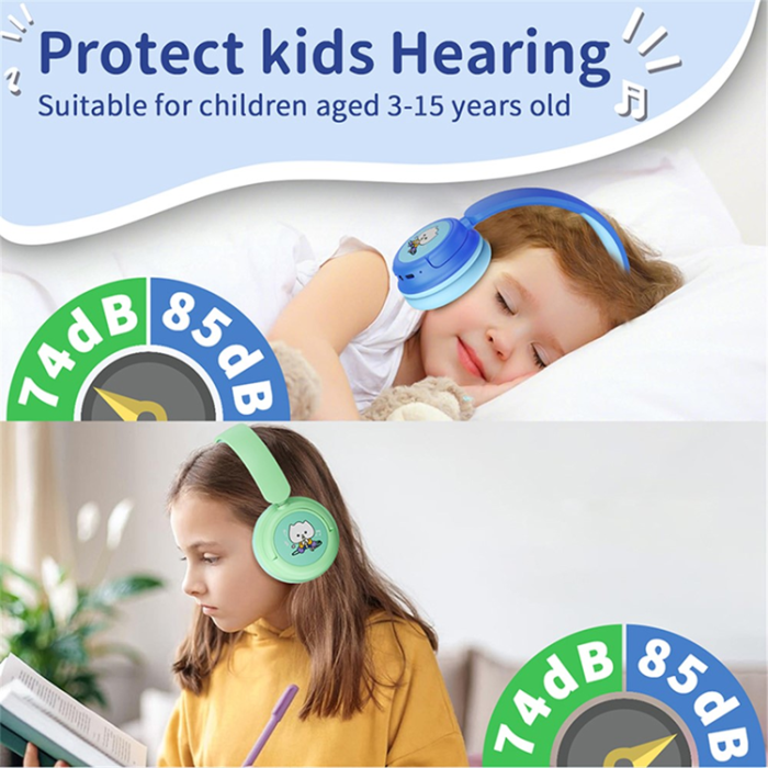 WIWU - WIWU Over-Ear Trådlösa Hörlurar för Barn Bluetooth KTD-2 - Grön