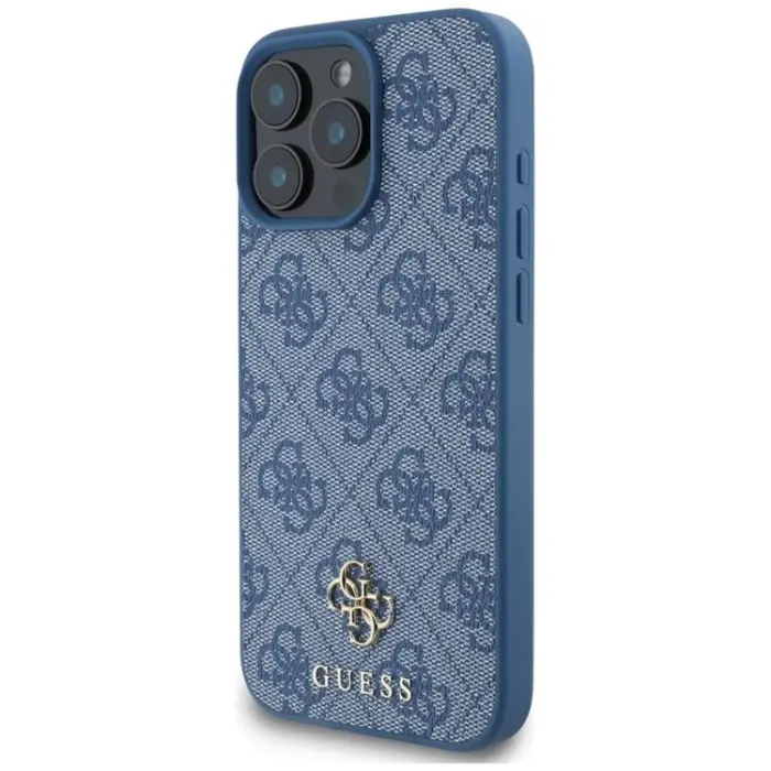 Guess - Guess iPhone 16 Pro Mobilskal MagSafe HC PU 4G Small Classic - Blå