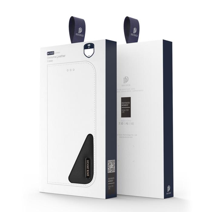 Dux Ducis - Dux Ducis iPhone 14 Plus Plånboksfodral Äkta Läder Hivo Flip - Röd
