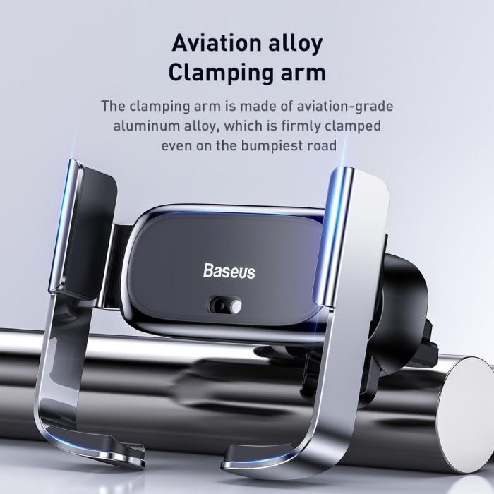 UTGATT1 - BASEUS Mobilhållare till bilens ventgaller Silver (SUHW01-0S)