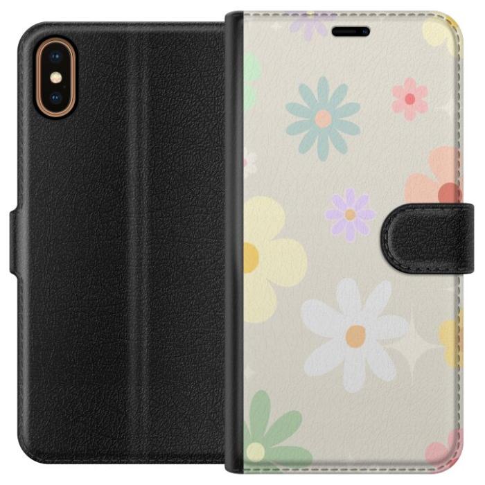 iSecrets - Plånboksfodral till Apple iPhone XS med fejdande blommor