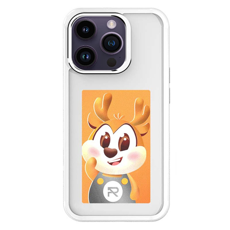 iPhone 14 Pro Max Mobilskal NFC DIY Customized HD Smart E-Ink - Vit | 2353 | AlltMobil