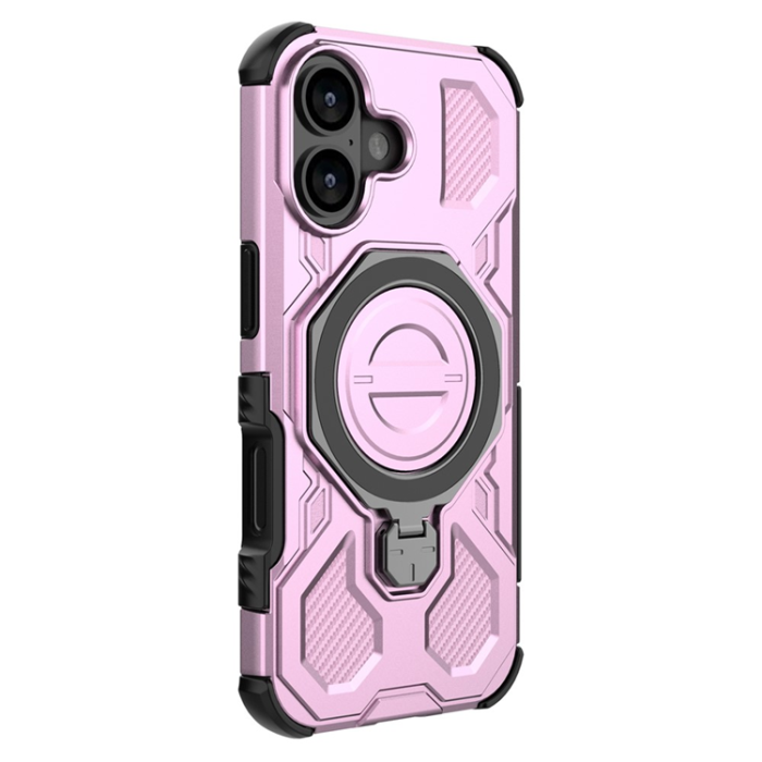 A-One Brand - iPhone 17 Mobilskal Rotating Kickstand - Rosa