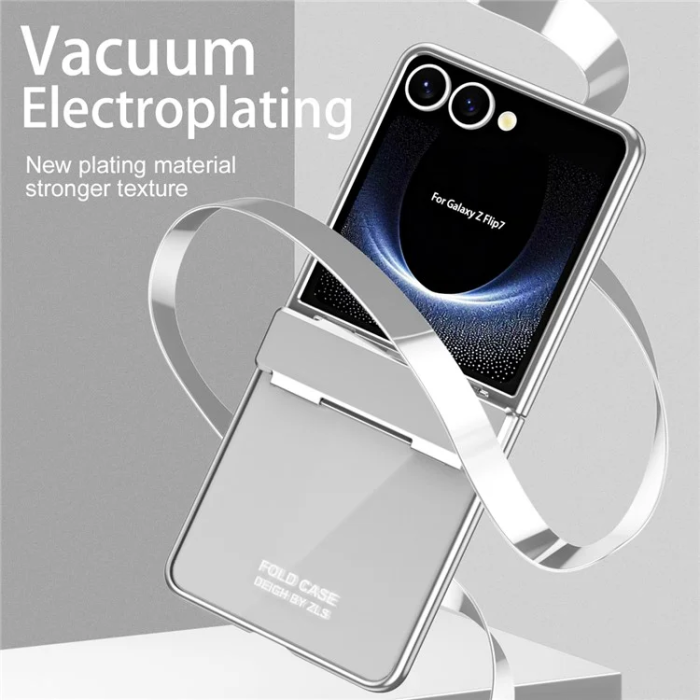 A-One Brand - Galaxy Z Flip 7 Mobilskal Electroplating PC Folding - Silver