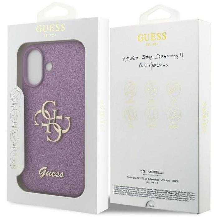 Guess - Guess iPhone 17 Mobilskal Fixed Glitter Big 4G - Lilac