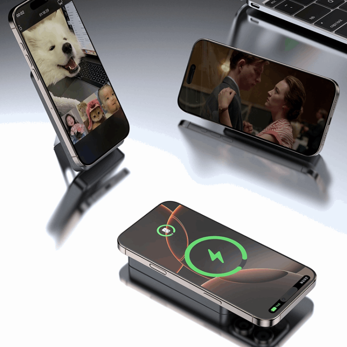 Dudao - Dudao Magsafe Powerbank 10000mAh 20W K29 PD Stativ - Silver