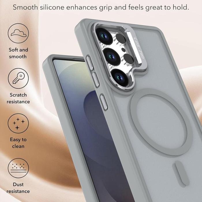 A-One Brand - Galaxy S25 Ultra Mobilskal MagSafe Kickstand - Grå