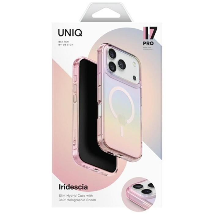 UNIQ - UNIQ iPhone 17 Pro Mobilskal MagSafe Iridescia - Rosa Prisma