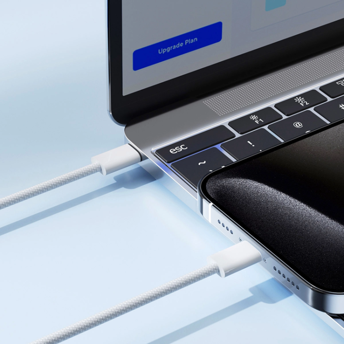 Joyroom - Joyroom USB-C till USB-C Kablar Ben Series 60W 1m - Vit