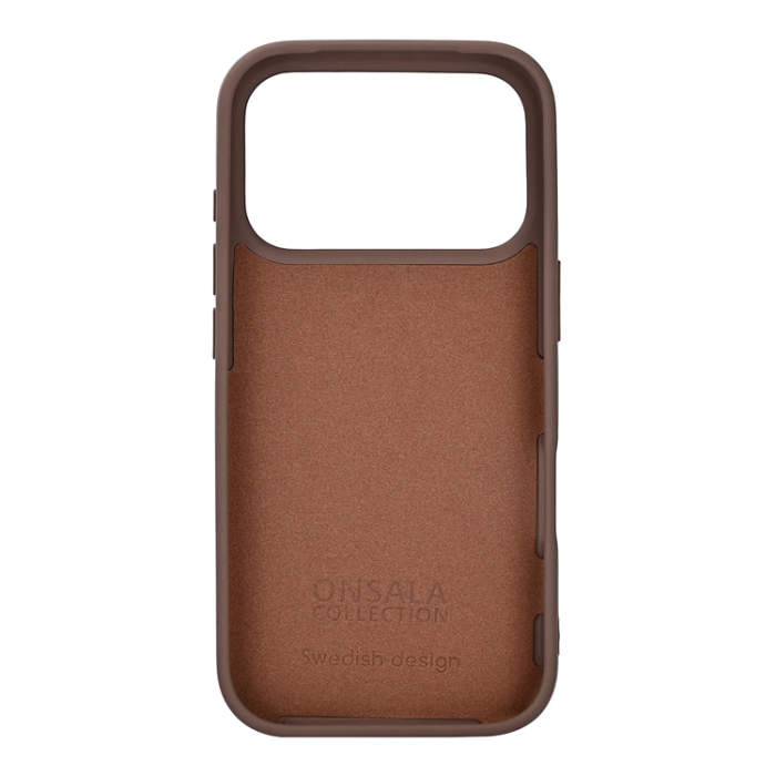 Onsala - ONSALA iPhone 17 Pro Mobilskal med Silikonkänsla - Choklad