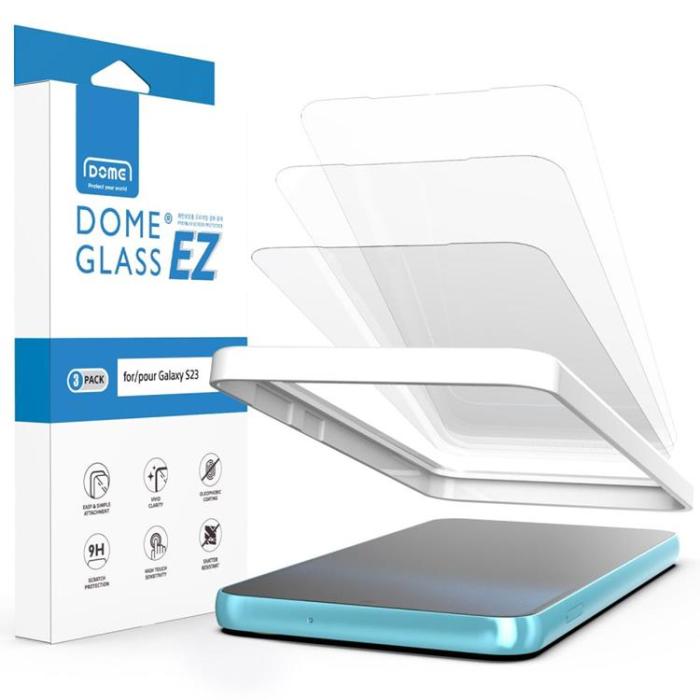 UTGATT - [3-Pack] Whitestone Galaxy S23 Härdat Glas Skärmskydd EZ - Clear