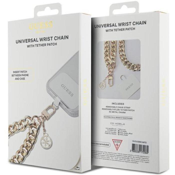 Guess - Guess Universal Big Mobilrem Charm - Guld