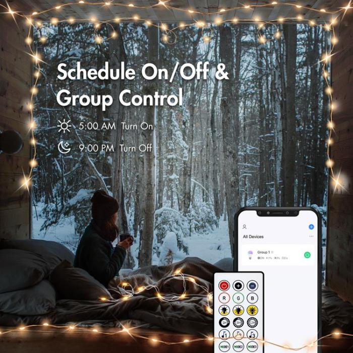 LogiLink - LogiLink RGB-ljusslinga med fjärrkontroll och WiFi Tuya IP65 5 m