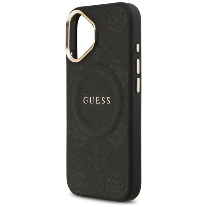 Guess - Guess iPhone 17 Mobilskal Magsafe Peony Hot Stamp - Svart